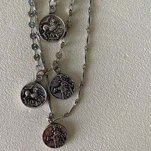 Silver coin necklace